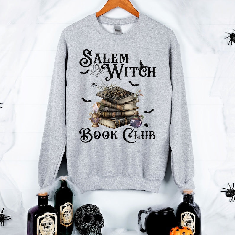 Salem Witch Book Club Halloween Sweatshirt