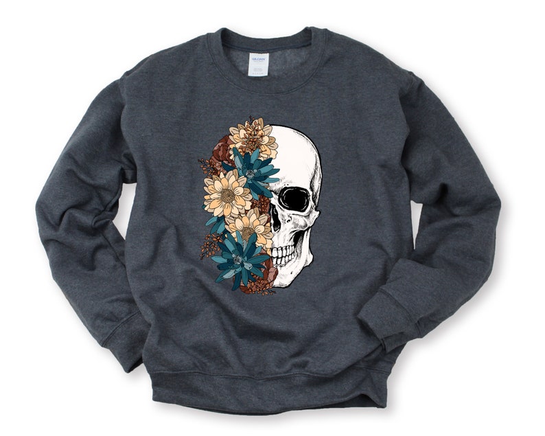 Bloom Skull Halloween Sweatshirt