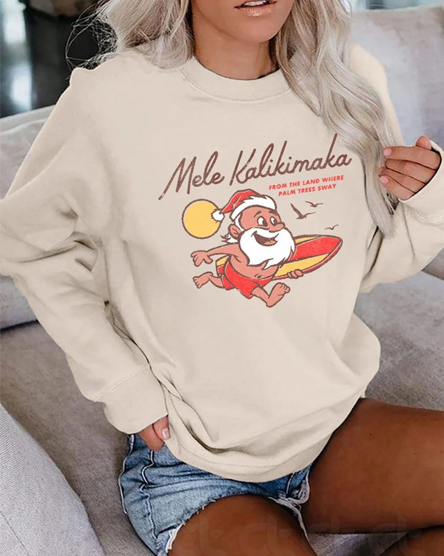 Mele Kalikimaka Bing Crosby Hawaii Retro Christmas Sweatshirt