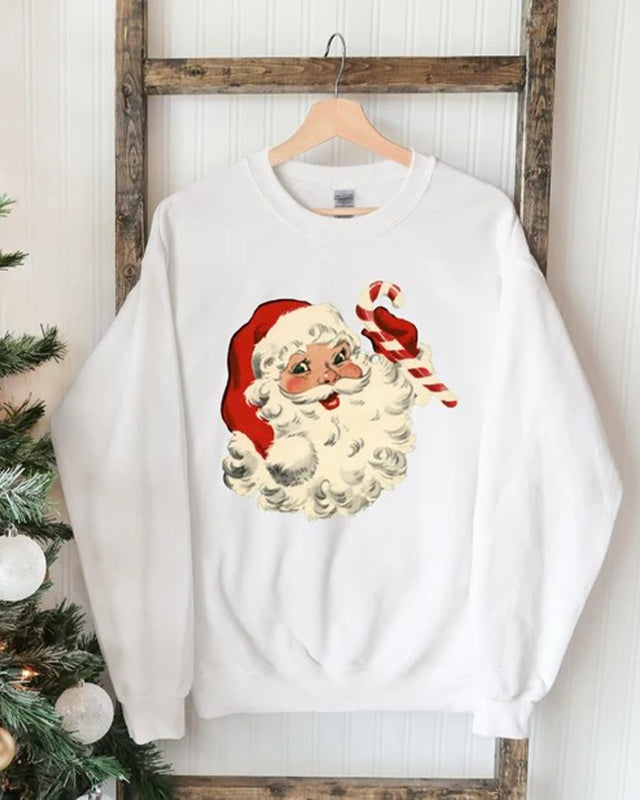 Retro Santa Shirt Christmas Sweatshirt