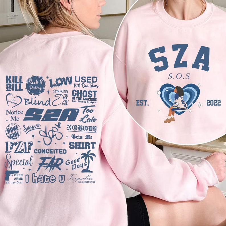 SZA Sos Tracklist Sweatshirt
