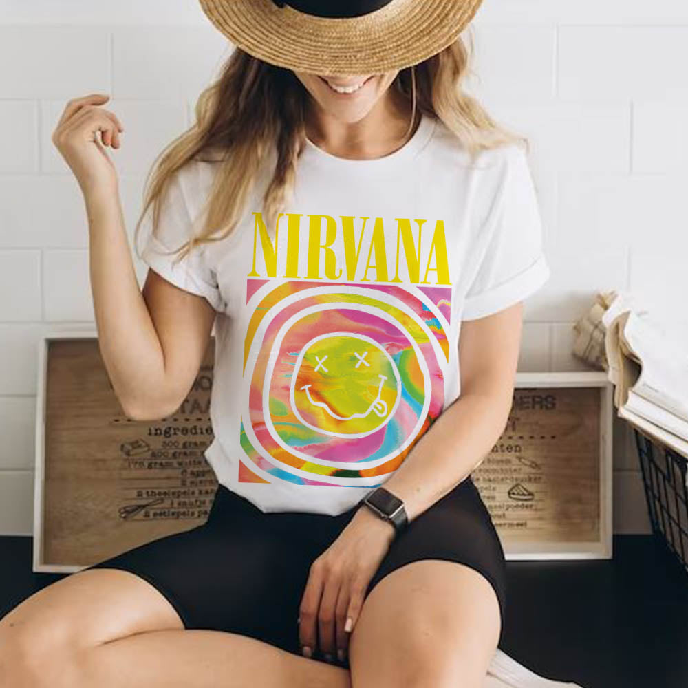 Nirvana Smiley Face T Shirt