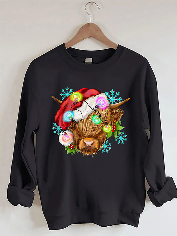 Christmas Highland Cow Sweatshirt