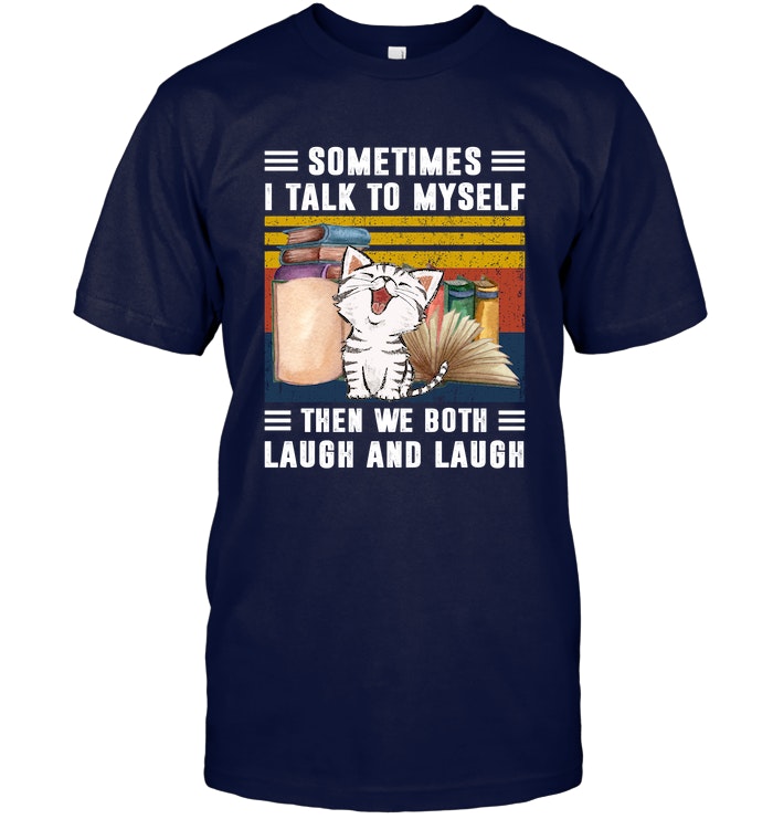 Books And Cats Letter Print T-shirt