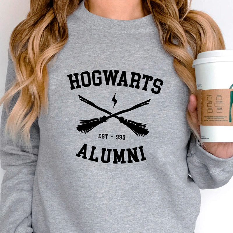 Hogwarts School Alumni Letter Print Sweatshirt