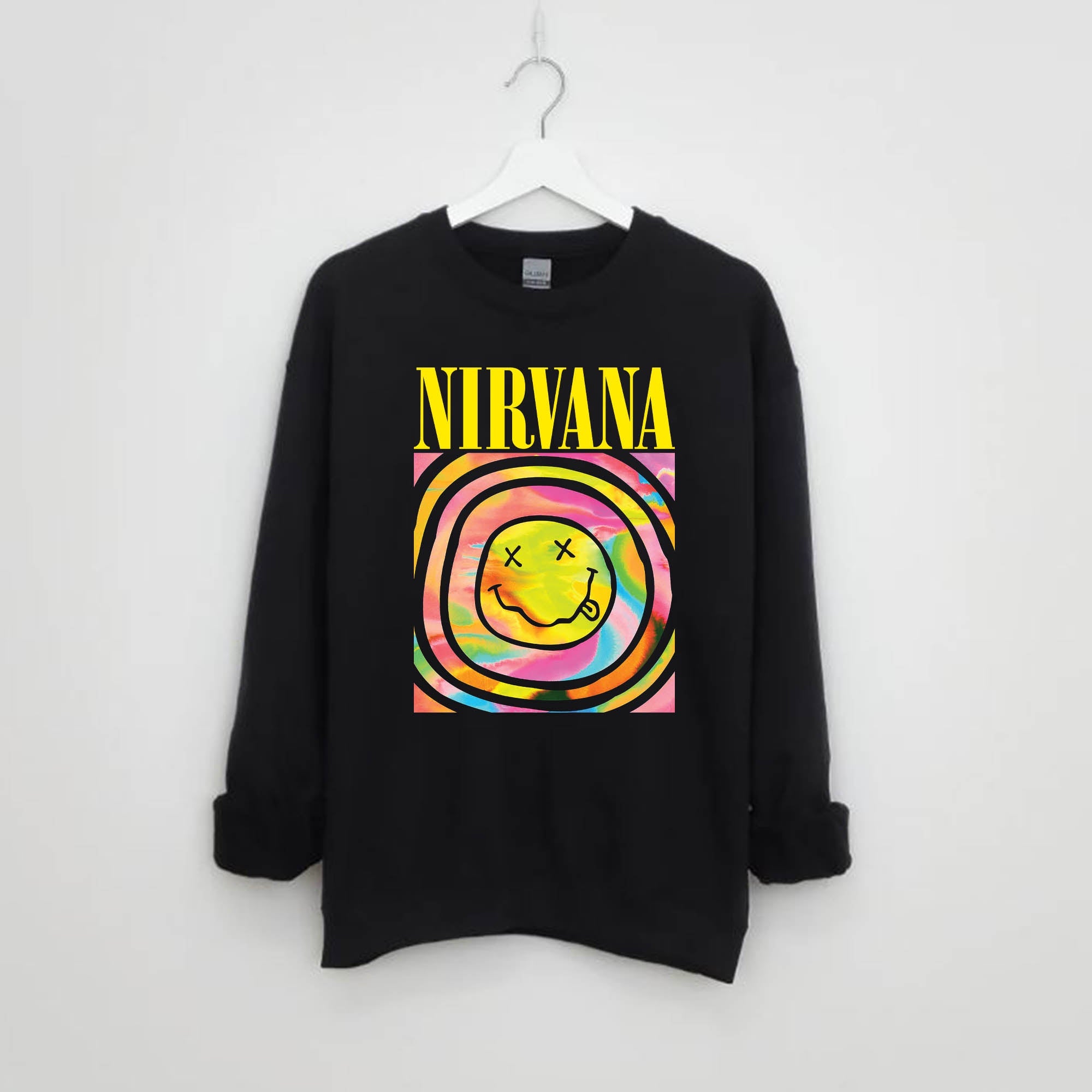 Rock Band Smiley Face Sweatshirt