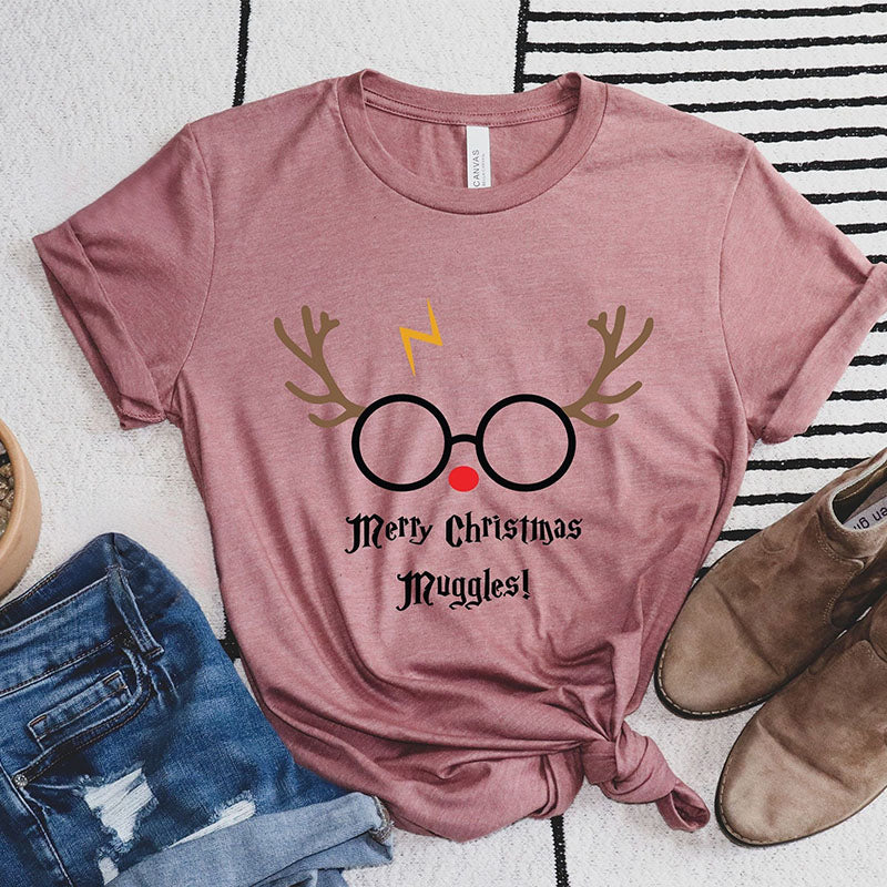 Merry Christmas Muggles Funny Magic T-shirt