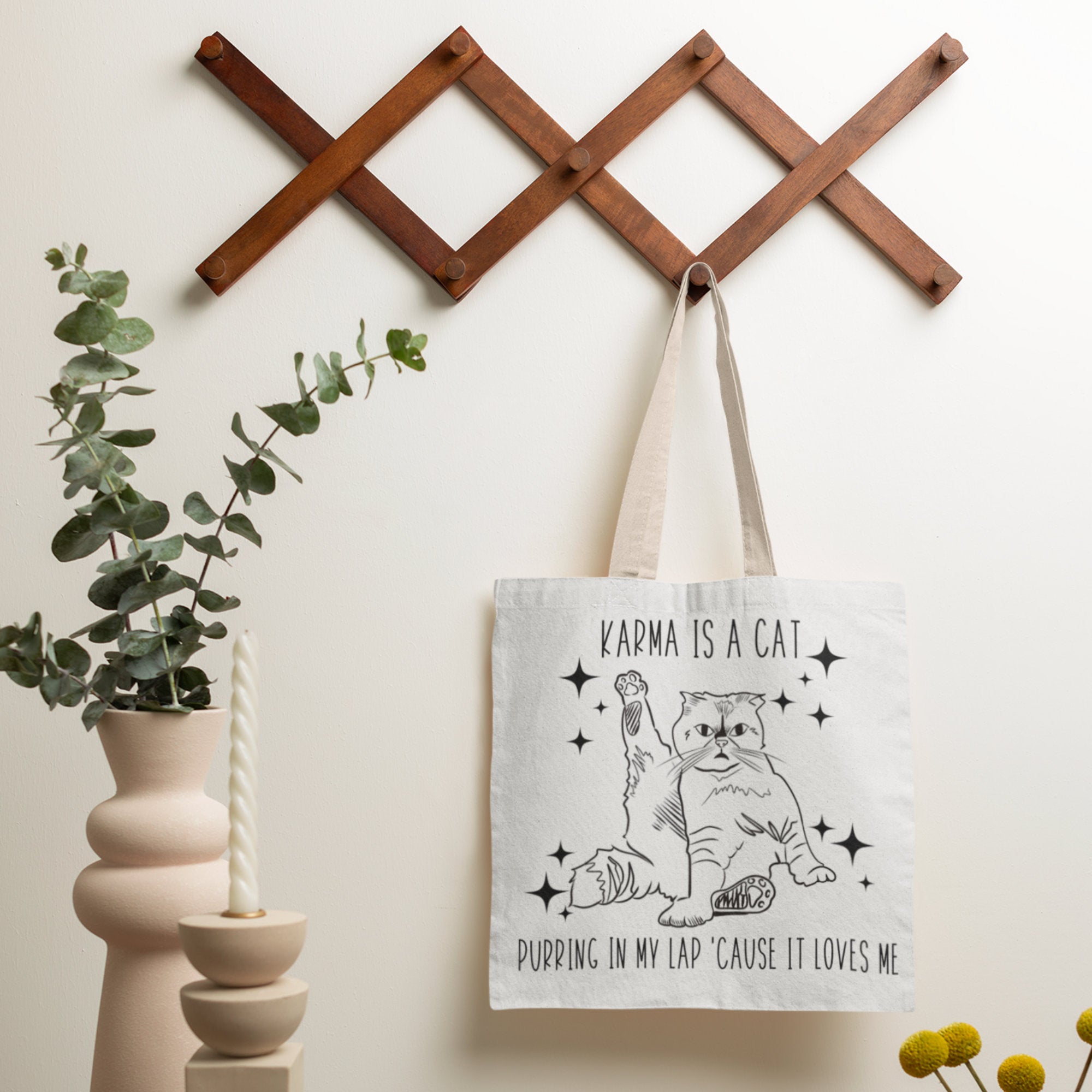 Taylor Swift Karma Canvas Tote Bag