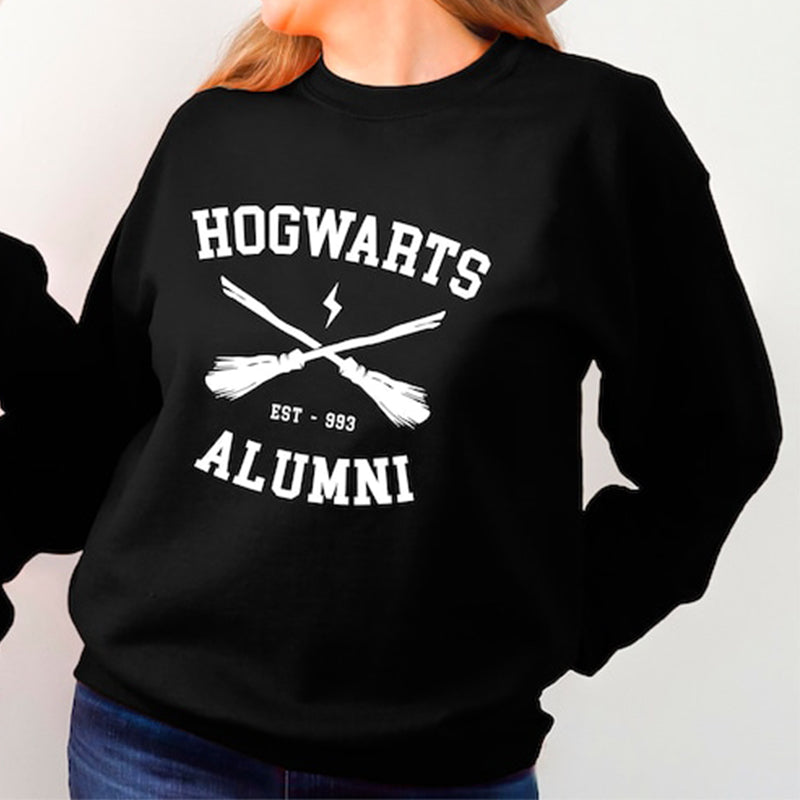 Hogwarts School Alumni Letter Print Sweatshirt