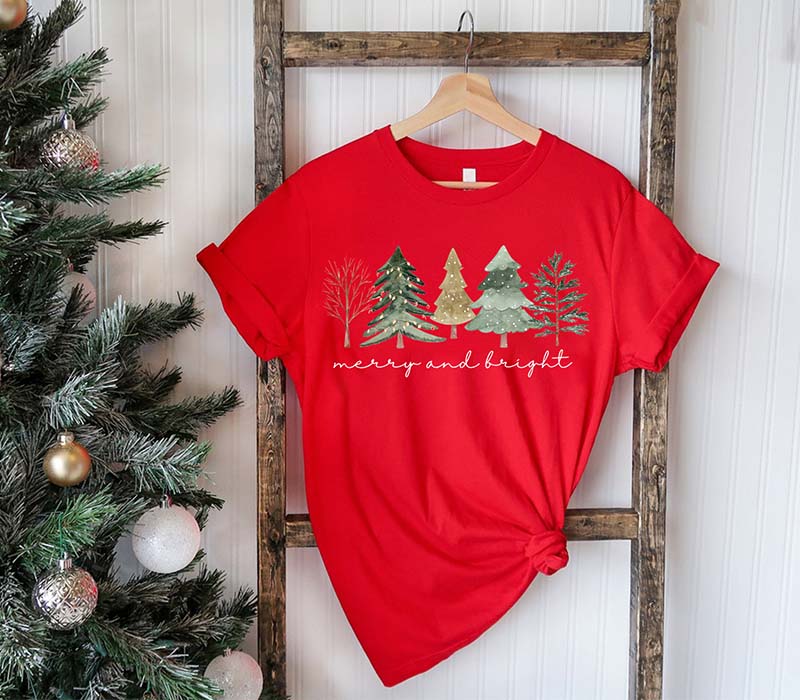 Merry and Bright Trees T-shirt