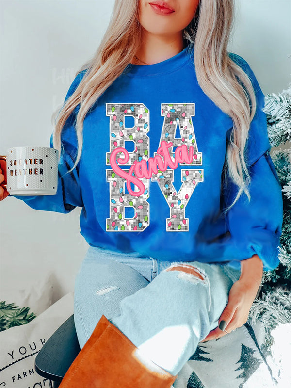 Santa Baby Christmas Lights Sweatshirt