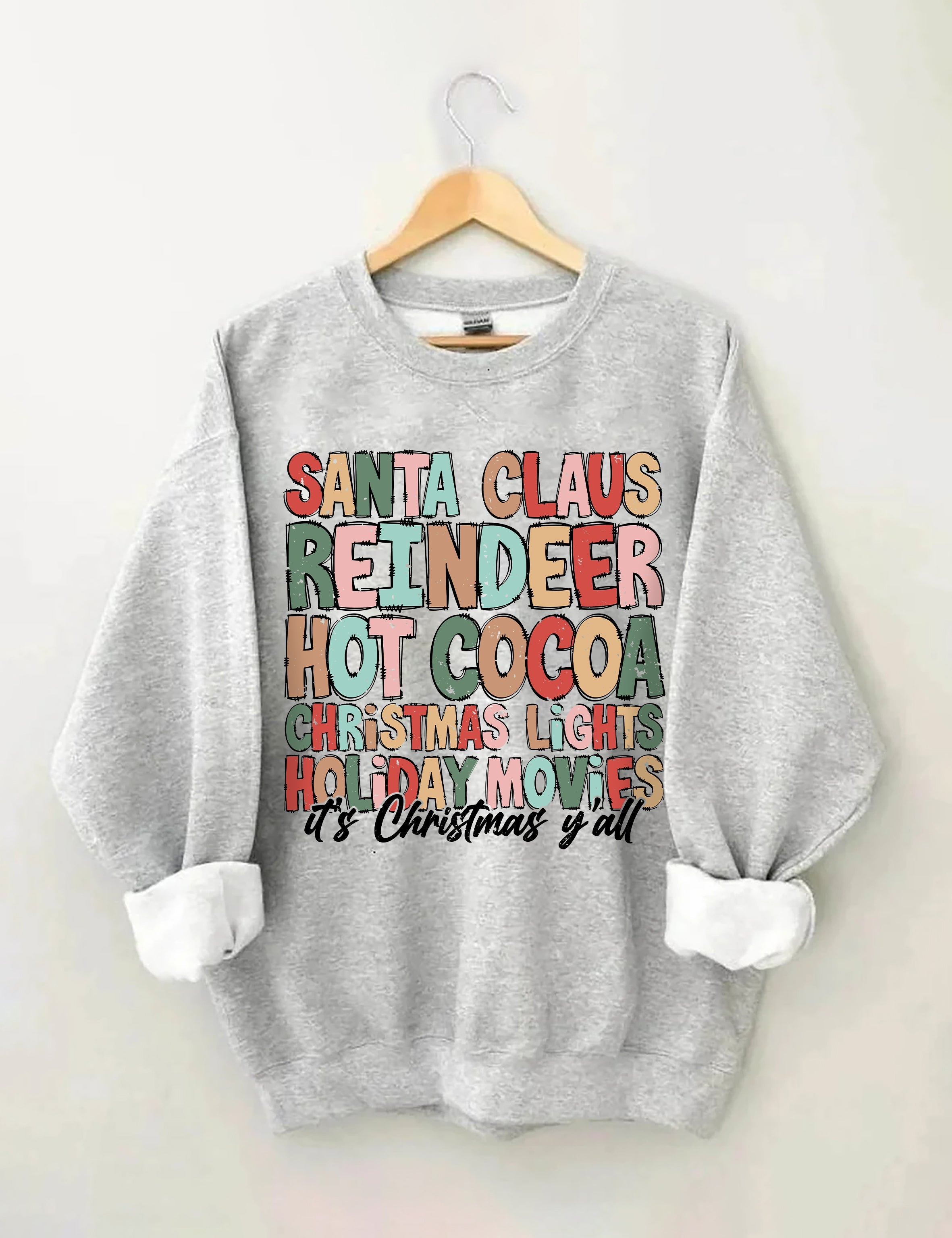 Santa Claus Reindeer Hot Cocoa Sweatshirt